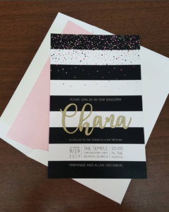 Custom wedding invitations, Bat Mitzvah invitations, & stationery designs in Long Island, New York. Professional showroom in Melville, NY.